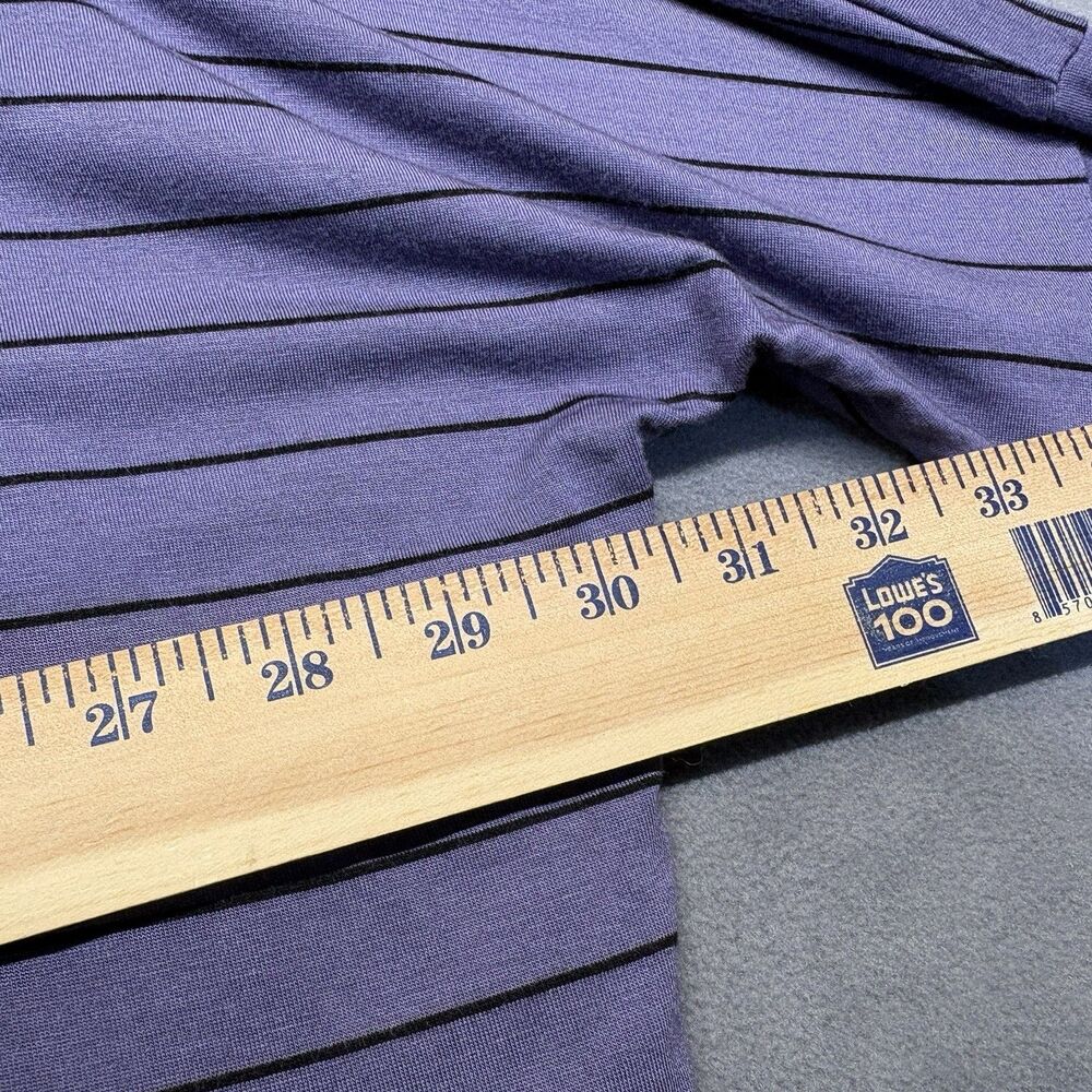 Comfy USA Size 1X Purple Striped Top Dolman Sleeve Pocket Casual Shirt - Picture 6 of 7